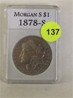 1878-S MORGAN DOLLAR - CASED