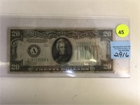 1934 GREEN SEAL $20. FEDERAL RESERVE NOTE