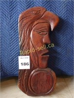 Hand Carved Eagle and Face