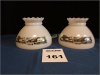 Currier & Ives Glass Lamp Shades
