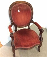 red Victorian chair
