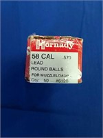 Box of .58 cal Balls for Muzzleloading
