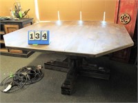 Large Wooden Octagonal Dining Table