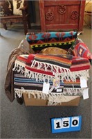 Mexican Serape Place Mats, Lamp Shades, SW Blanket