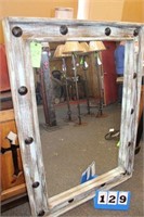 Mirror w/ Distressed Wooden Frame