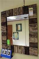 Mirror in Rustic Wooden Frame