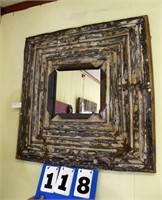 Mirror in Rustic Metal Frame