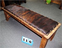 Bench w/Cow Hide Seat