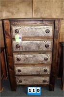 Chest of Drawers w/ Faux Alligator Decor