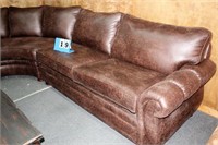 Leather Sectional Sofa, missing 5 legs