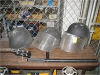 Helmets and baton