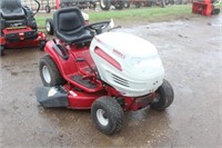 White Outdoor Riding Lawn Mower