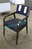 10X, WALNUT COLOUR PADDED WAITING ROOM CHAIRS