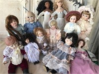 Large Lot of Ceramic Dolls