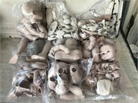 Tote Full Of Ceramic Doll Parts