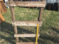 Small, Old Wooden Primitive Ladder