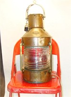 Large Vintage Antique Buoy with Red Light