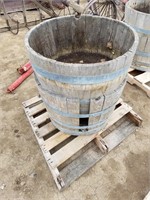 2 half whiskey barrels