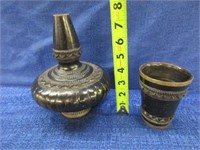 unique old pottery "tumble-up" & 5 shoe stretchers