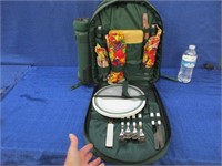 green "picnic time" backpack