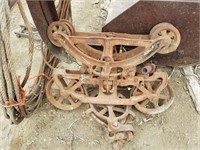 Antique pulley and cable system