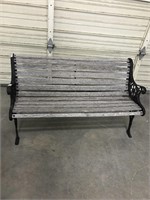 Cast frame park bench
