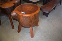 Unusual Vtg End Table Made From