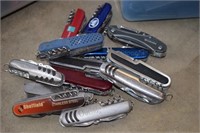 13 Metal Pocket Knives w/ Corkscrews