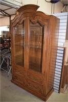 Thomasville Solid Wood Lighted China Cabinet