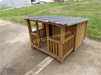HAND BUILT DOG HOUSE with PORCH