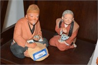 Two Ceramic Hand Painted Figurines