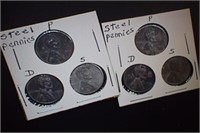 (2) Sets of Wartime Steel Pennies PDS Mints