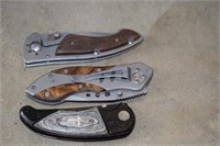Three Large Pocket Knives - One is Barlow