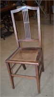 Vintage Chair with Rattan Seat