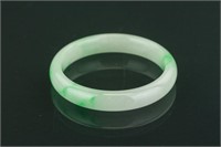 Chinese Grade A Green Jadeite Bangle with Cert