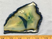 6 x 4" agate slab - blues and tan colored