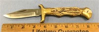 8.5" folding hunting knife with antler handle and