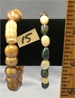 Pair of freshwater pearl stretch bracelets