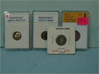 Roosevelt Proofs, Jefferson Nickel and Silver Dime
