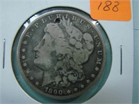 1890-cc Carson City Morgan Silver Dollar