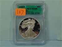 1996-P American Silver Eagle Proof Dollar - ICG Gr