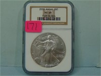 2000 American Silver Eagle Bullion Dollar - NGC Gr