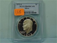 1972-S Eisenhower Ike Proof Silver Dollar - PCGS P