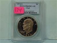 1974-S Eisenhower Ike Proof Clad Dollar - PCGS PR-