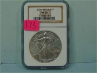 2001 American Silver Eagle Bullion Dollar - NGC Gr