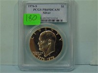 1976-S Eisenhower Ike Proof Silver Dollar - PCGS P