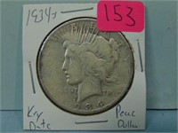 1934-S Peace Silver Dollar - Key Date