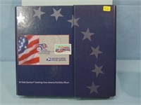 50 State Quarters and Stamps - Greetings from Amer