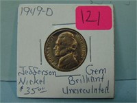 1949-D Jefferson Nickel - GEM BU