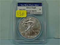 2014-W American Silver Eagle Bullion Dollar - PCGS